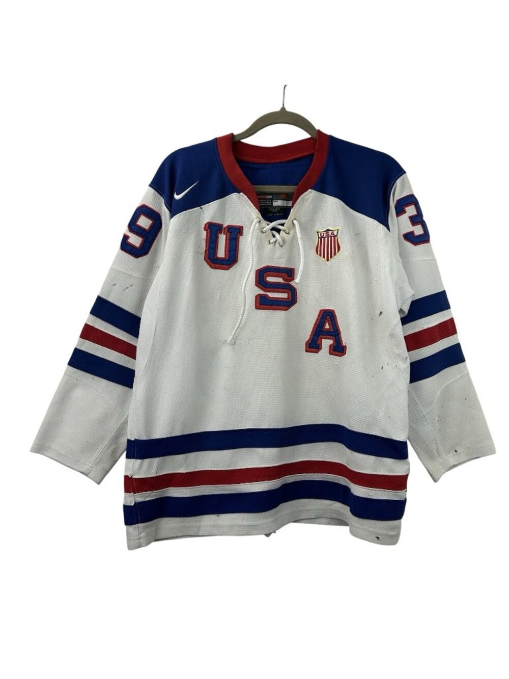 Vintage Nike Bauer  Ryan Miller #39 Mens Sz M 2010 Vancouver Olympic Team Jersey
